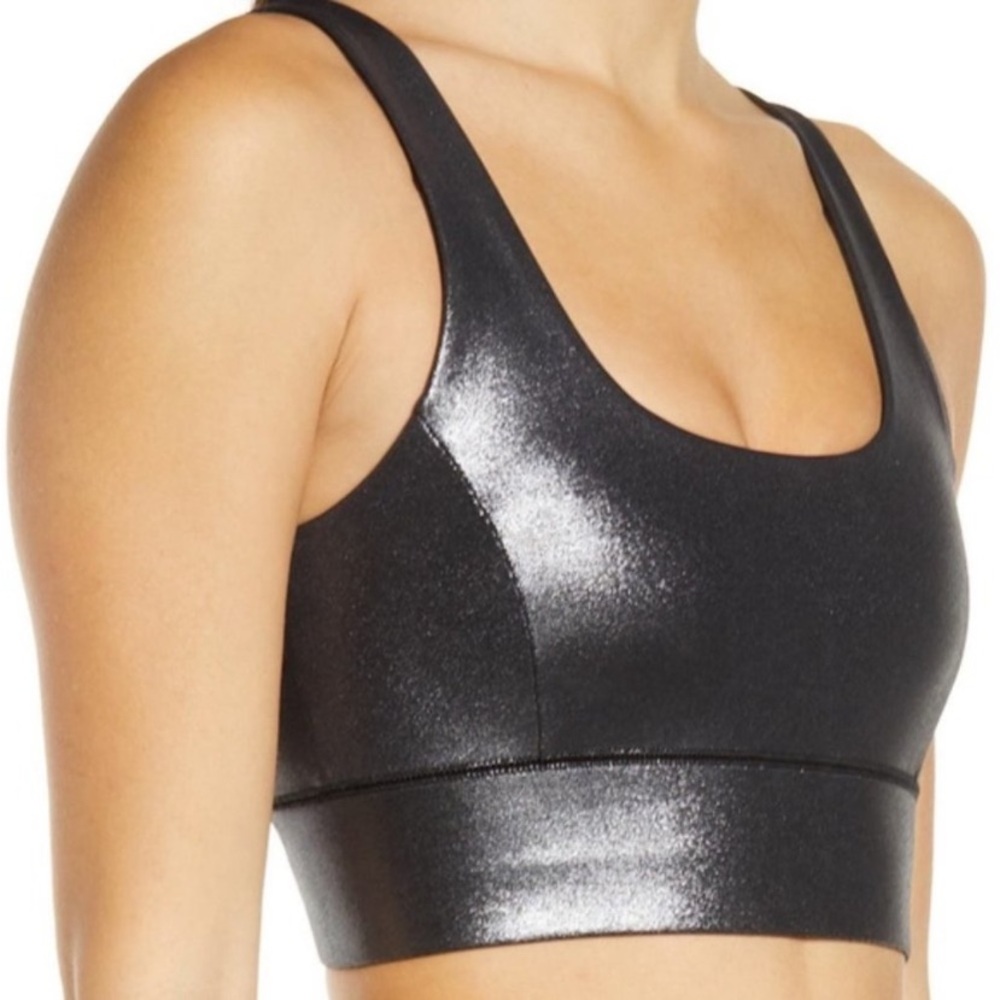 IVL Collective Shimmer Black Sports Bra Sz 4